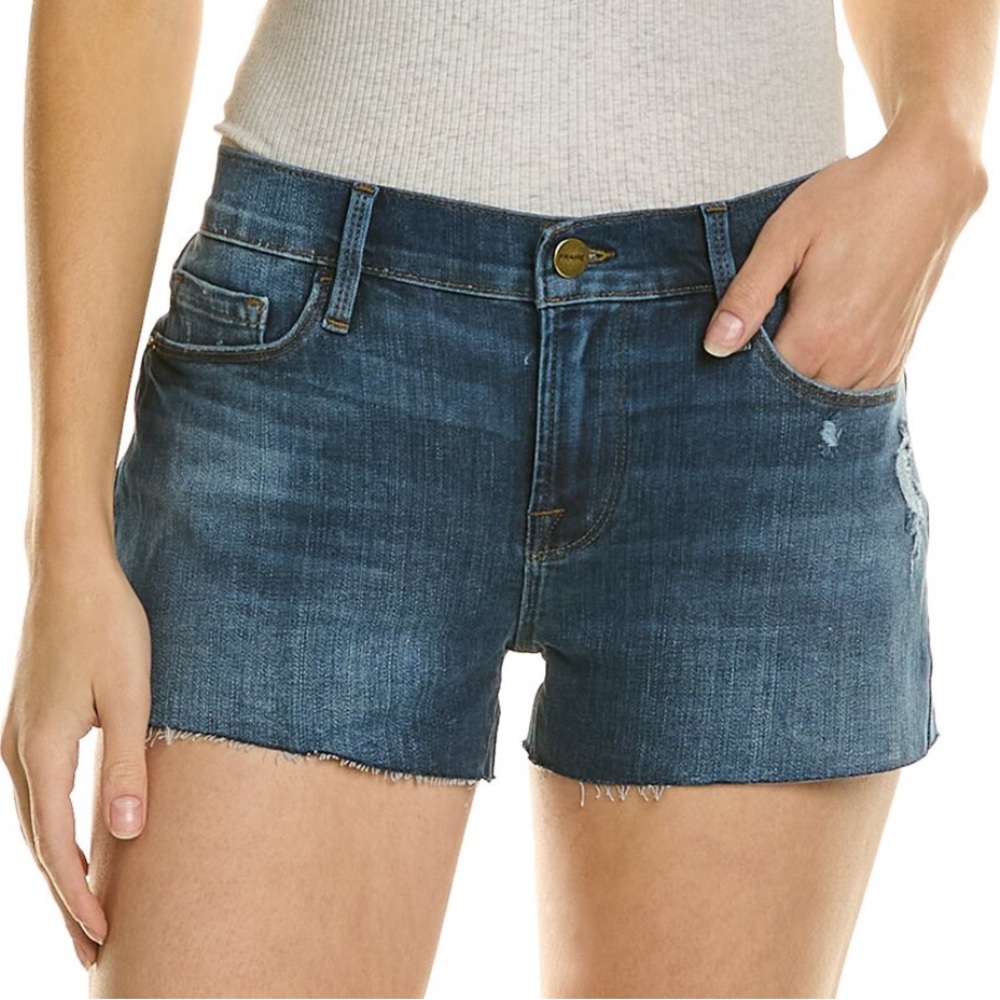 FRAME Le Cutoff Azure Shorts Blue Denim Women’s Size 29